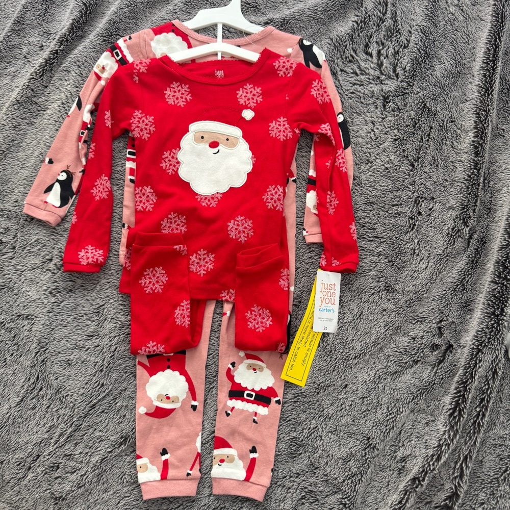 Festive Santa Pajama Set - Red & Pink Just One You by Carter's